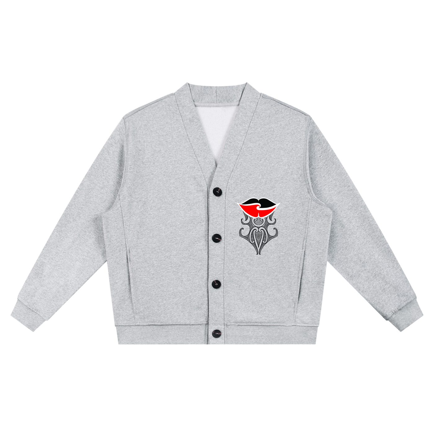Moko Printed - Grey Cardigan