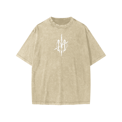 Snow Washed Youth Tee Nuuz Toi & Taiaha logo