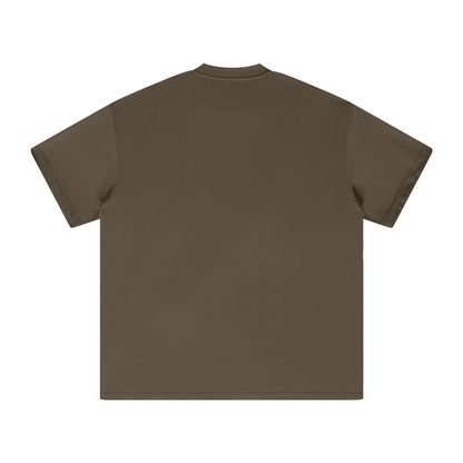 White Print Nuuz Art/ Taiaha Heavyweight T-Shirt
