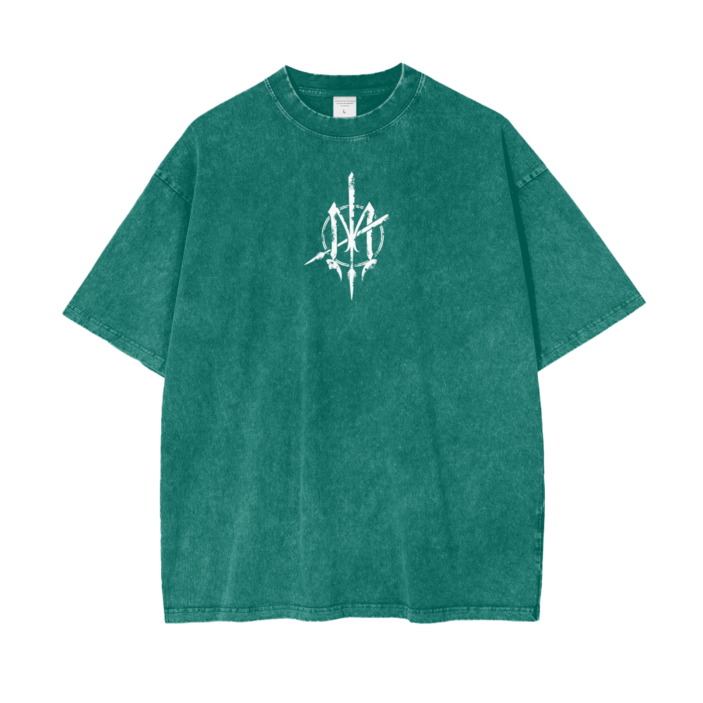 Oversize Snow Washed T-Shirt - Graffiti scripting full back print