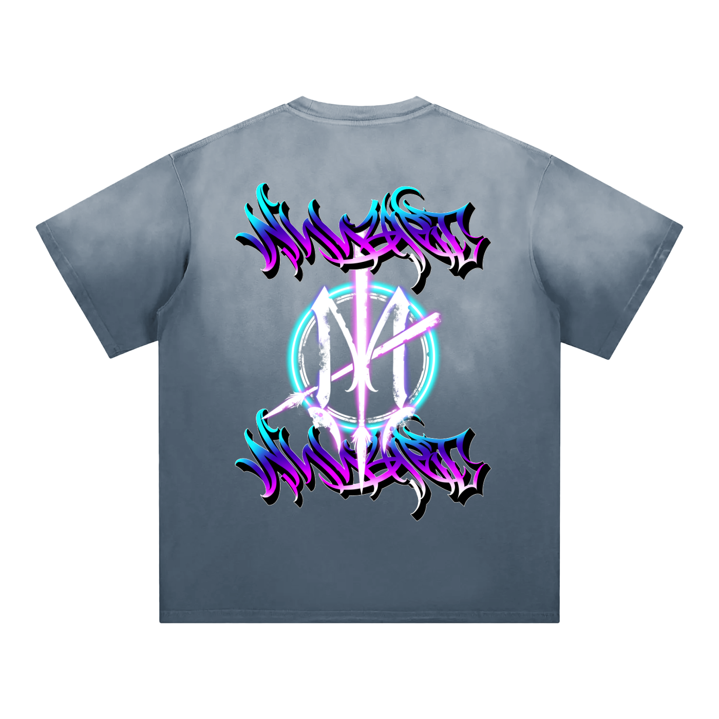 Sunfade Tee - Nuuz Art Graffiti logo back print
