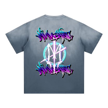 Sunfade Tee - Nuuz Art Graffiti logo back print