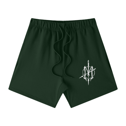 Streetwear Heavyweight Loose Fit Cotton Shorts - NA Logo