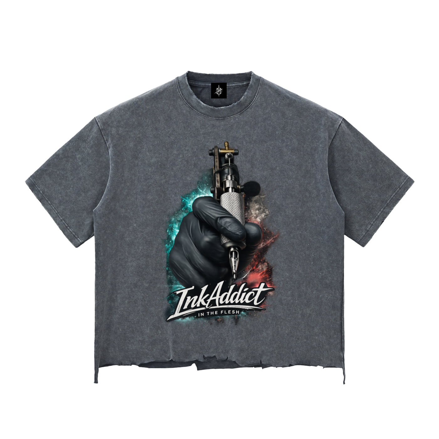 InkAddict Men’s Raw-Hem Box Tee