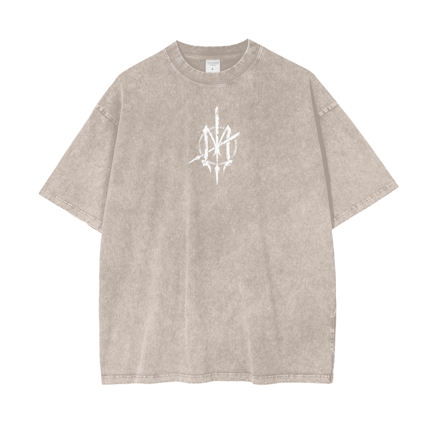 Oversize Snow Washed T-Shirt - Graffiti scripting full back print