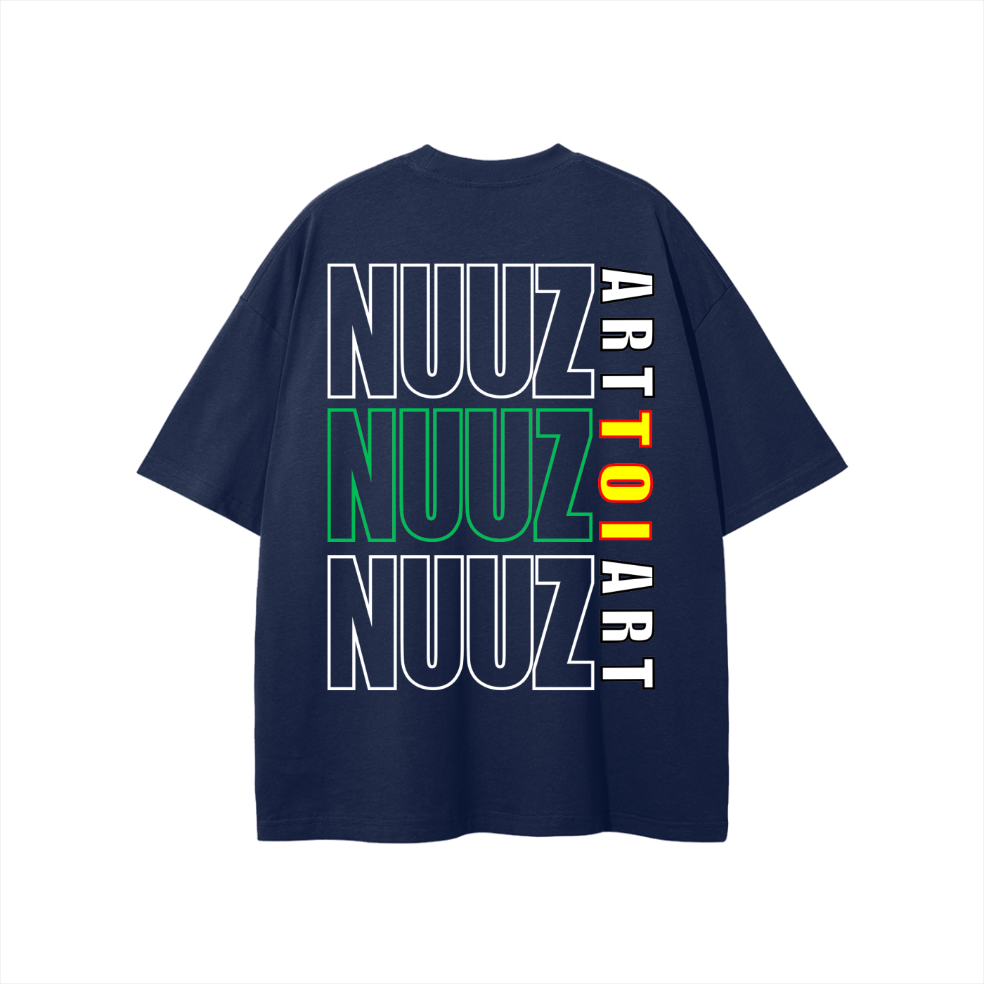 Nuuz Art/ Taiaha chest & Full back print - T-Shirt