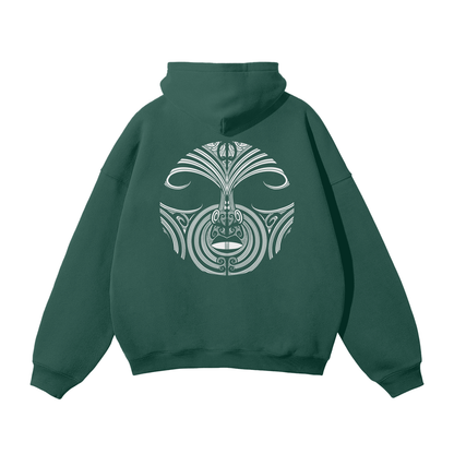 Nuuz Art/ Taiaha and Mataora Solid Colour Hoodie