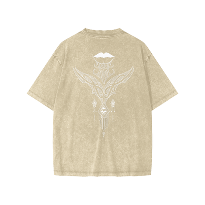 Snow Washed Youth Tee - Nuuzart Graffiti with Moko Kauae