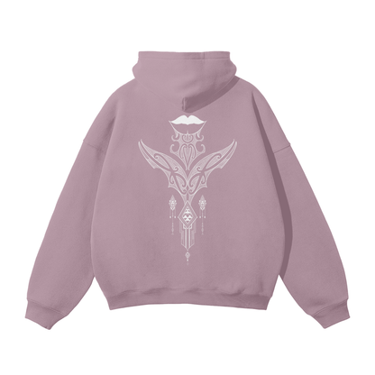 Nuuz Art/ Taiaha and Moko Kauae Solid Colour Hoodie