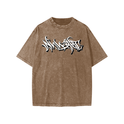 Snow Washed Youth Tee - Nuuzart Graffiti with Moko Kauae