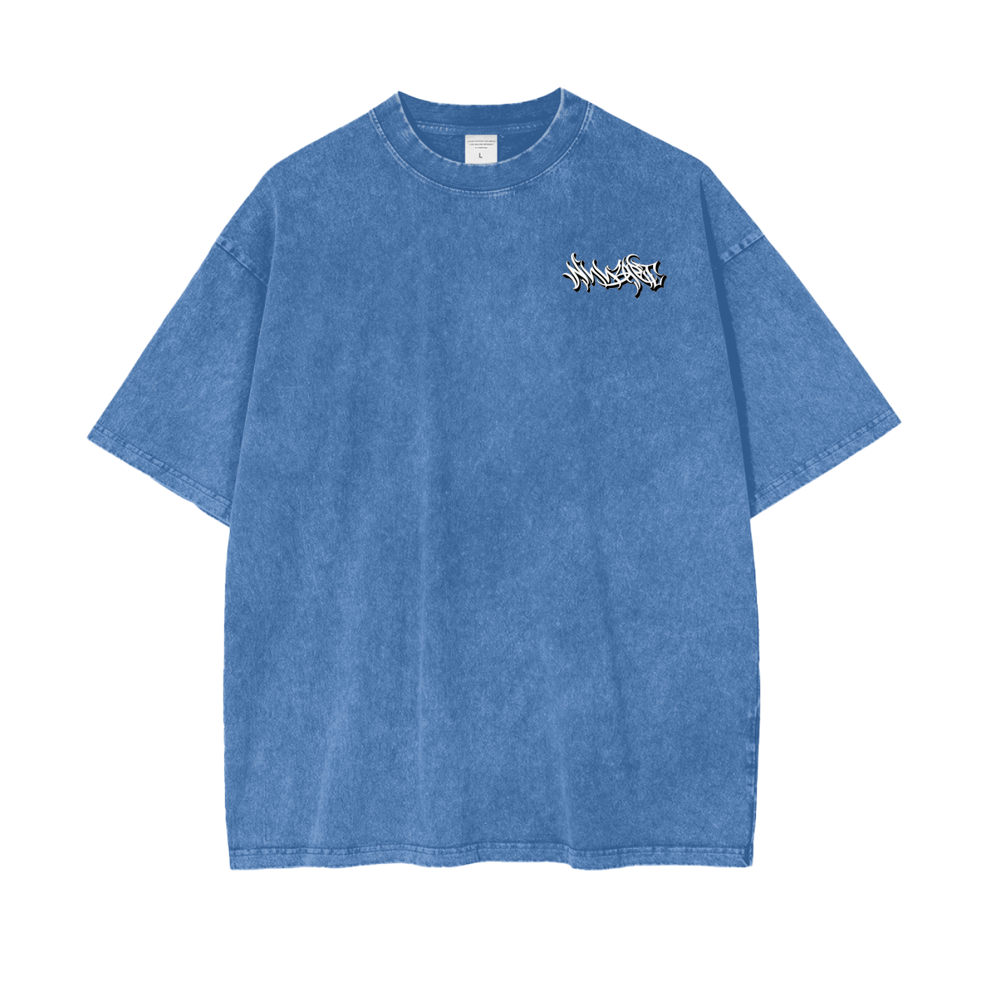 Oversize Snow Washed- Spine Script Print