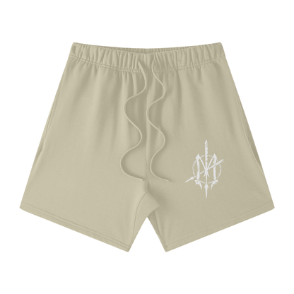 Streetwear Heavyweight Loose Fit Cotton Shorts - NA Logo