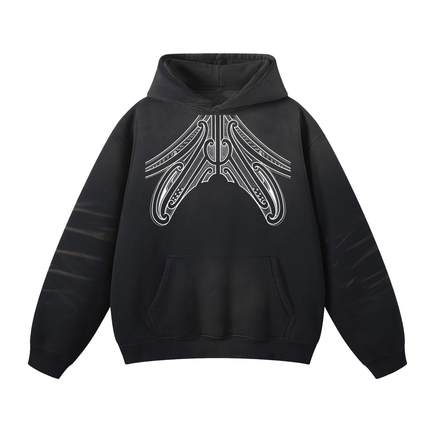 Kauae and Block Nuuz Art Logo Washed Dyed Fleece Hoodie