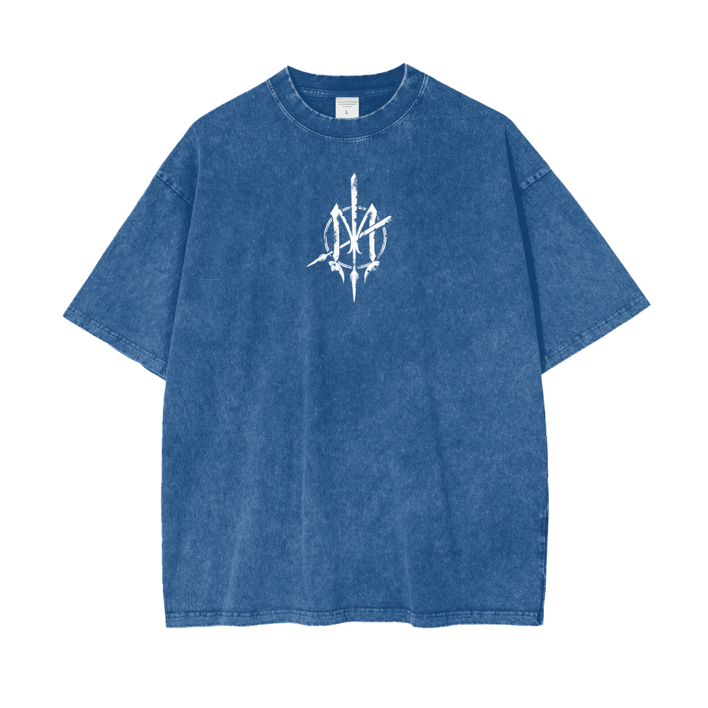 Oversize Snow Washed T-Shirt - Graffiti scripting full back print