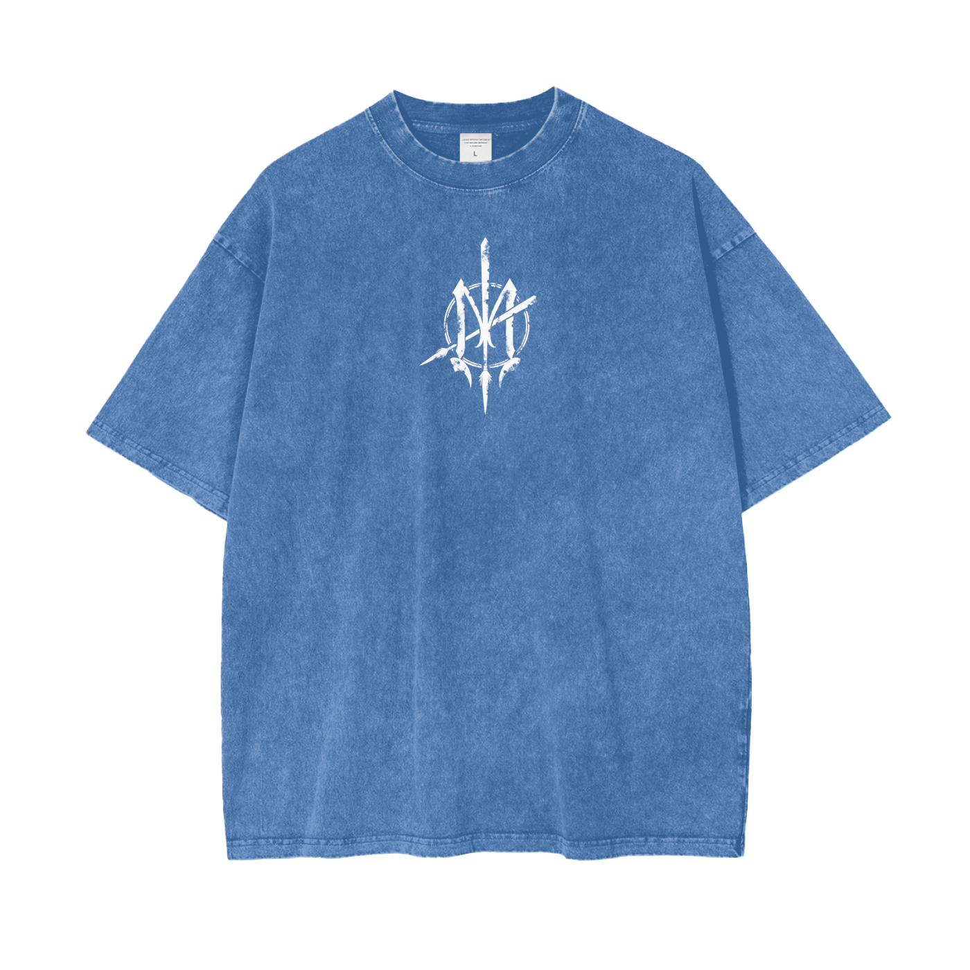 Oversize Snow Washed T-Shirt - Graffiti scripting full back print
