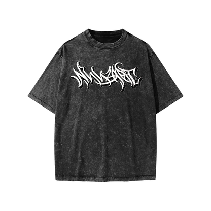 Snow Washed Youth Tee - Nuuzart Graffiti with Moko Kauae