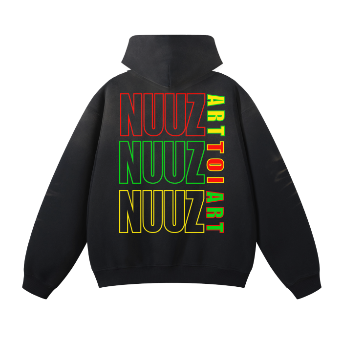 Kauae and Block Nuuz Art Logo Washed Dyed Fleece Hoodie