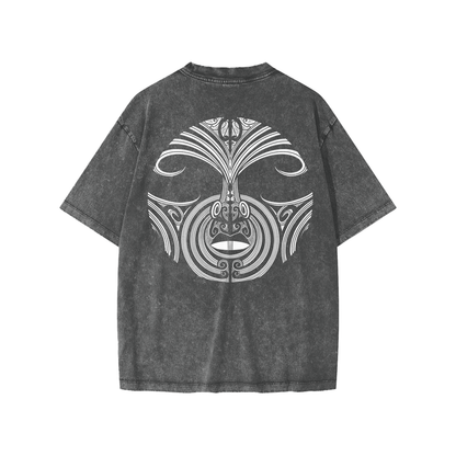 Snow Washed Youth Tee - Nuuzart Graffiti with Mataora