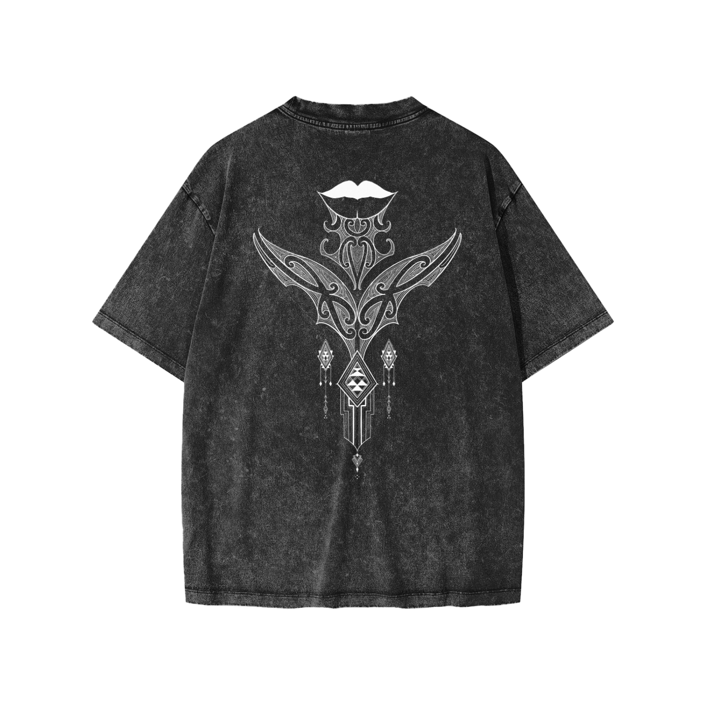 Snow Washed Youth Tee - Nuuzart Graffiti with Moko Kauae
