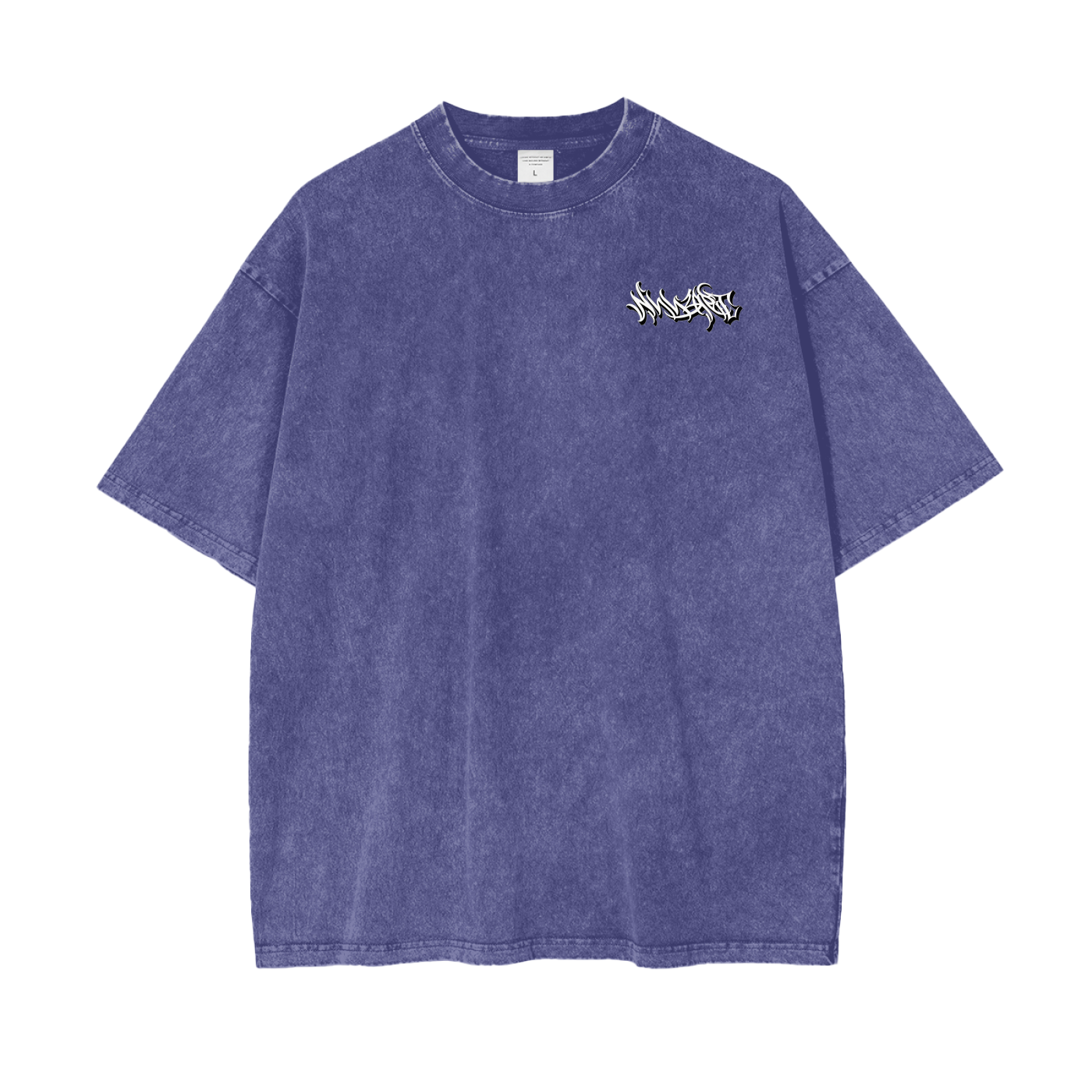 Oversize Snow Washed- Spine Script Print