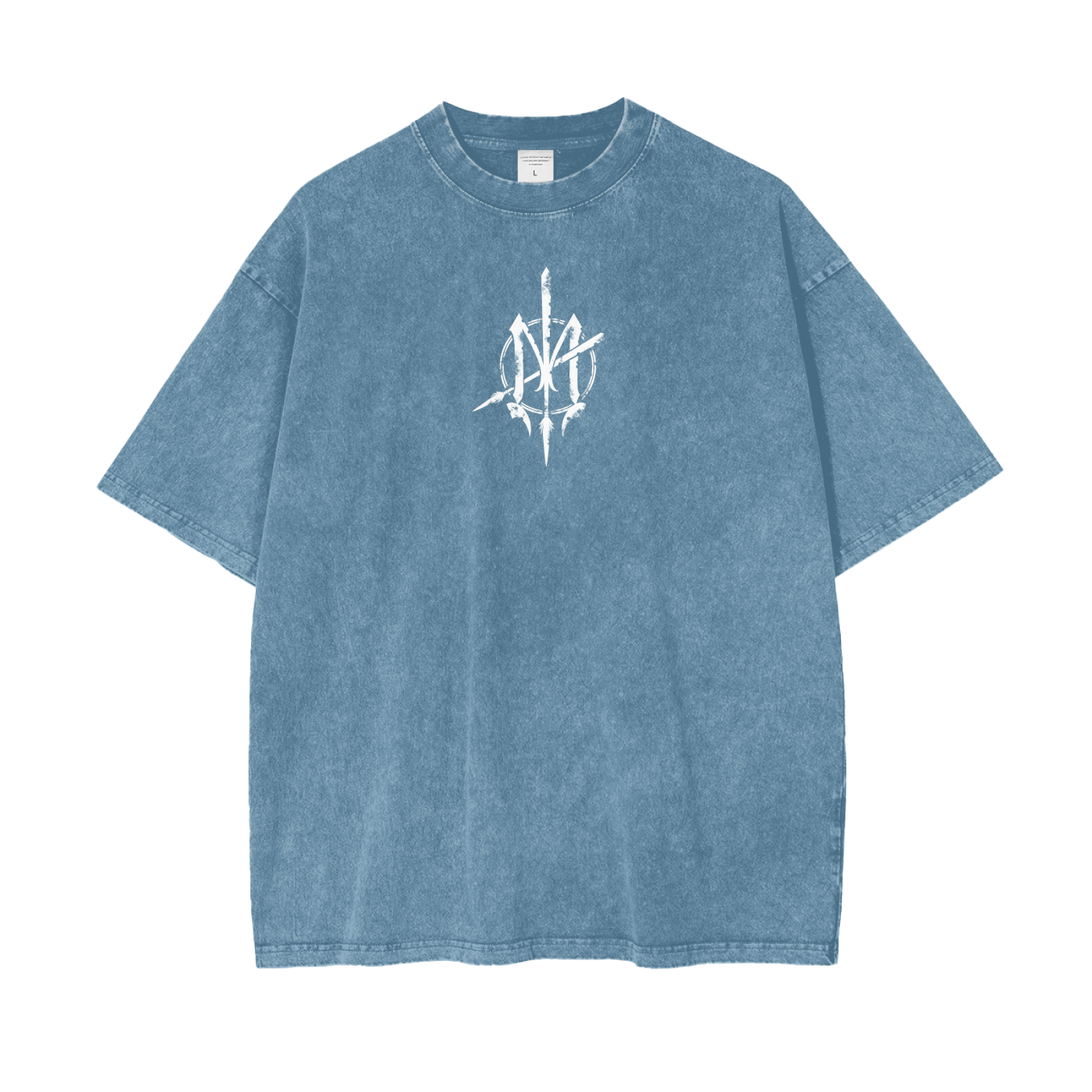 Oversize Snow Washed T-Shirt - Graffiti scripting full back print