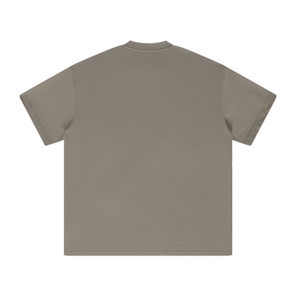 White Print Nuuz Art/ Taiaha Heavyweight T-Shirt