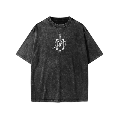 Snow Washed Youth Tee Nuuz Toi & Taiaha logo