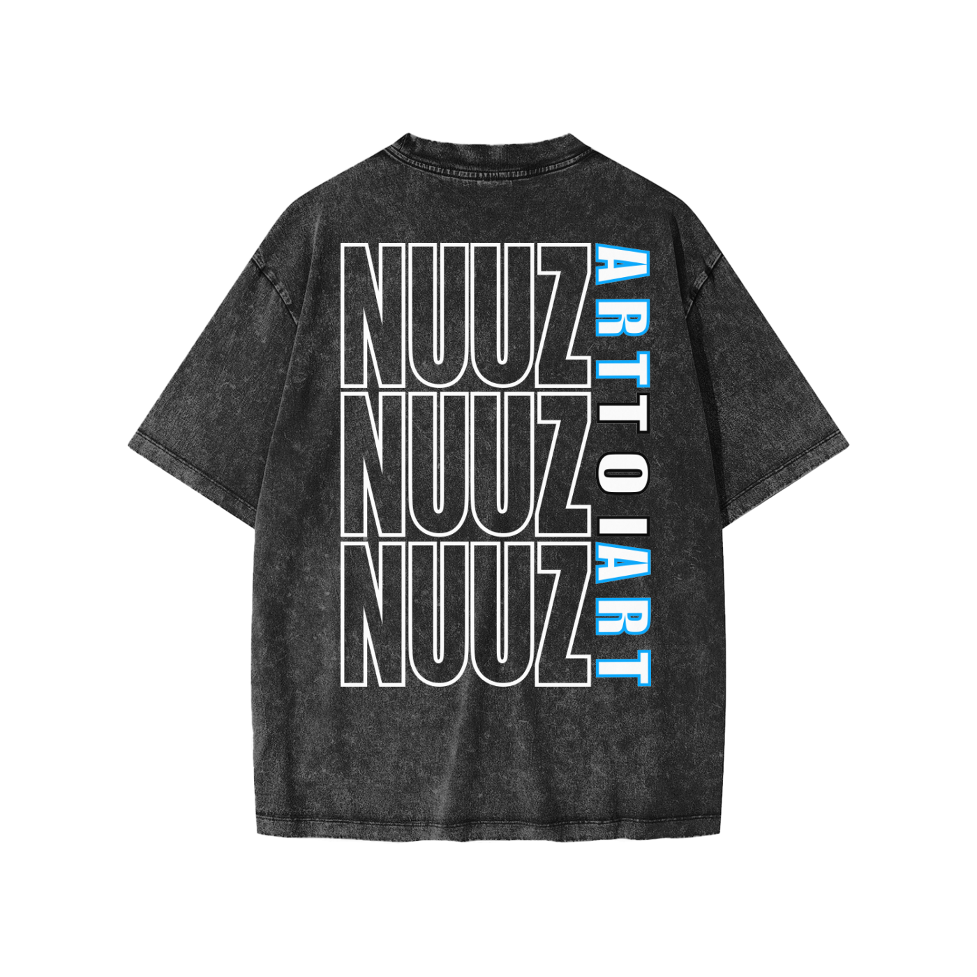 Snow Washed Youth Tee Nuuz Toi & Taiaha logo