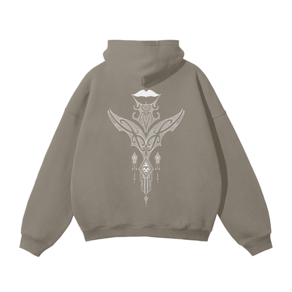 Nuuz Art/ Taiaha and Moko Kauae Solid Colour Hoodie