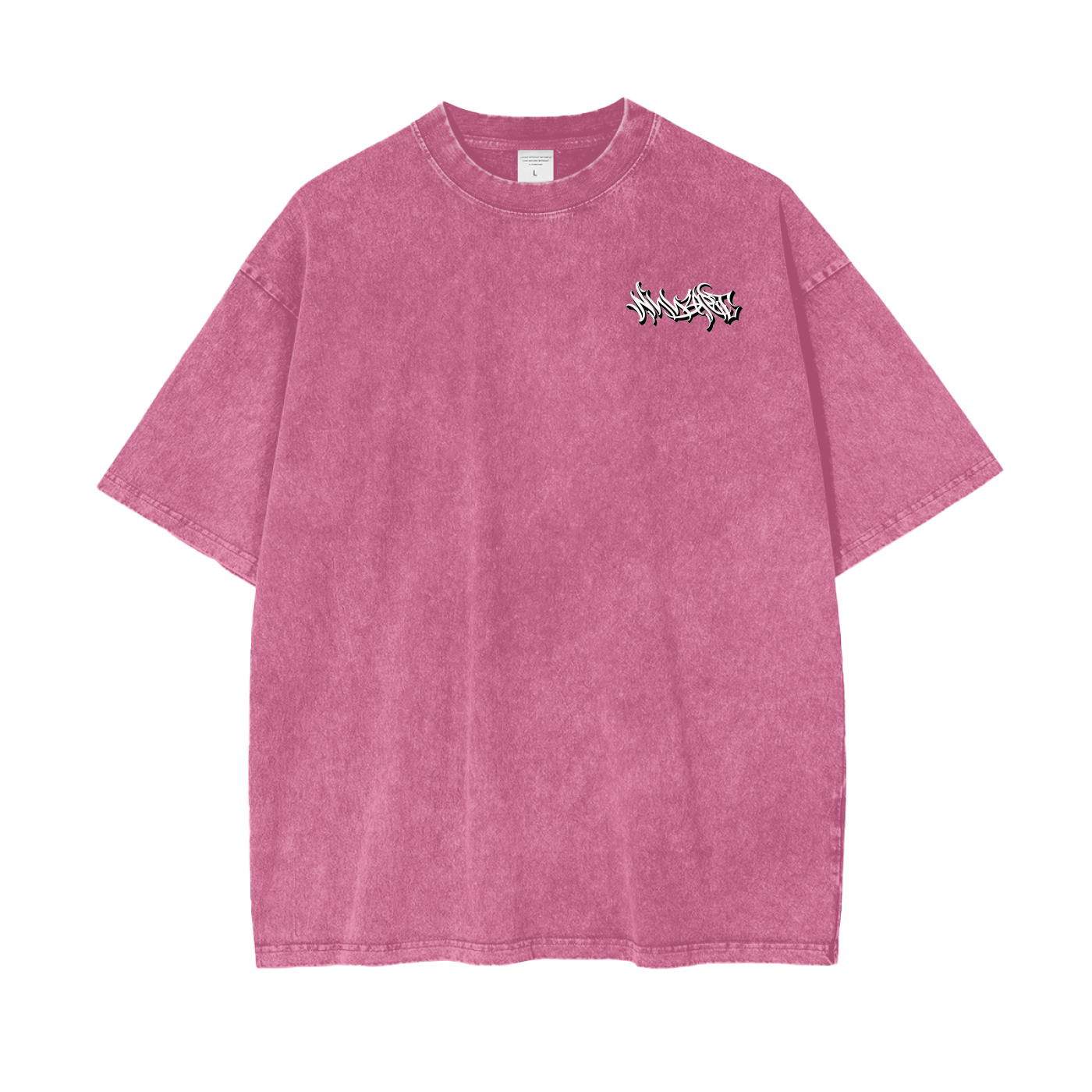 Oversize Snow Washed- Spine Script Print