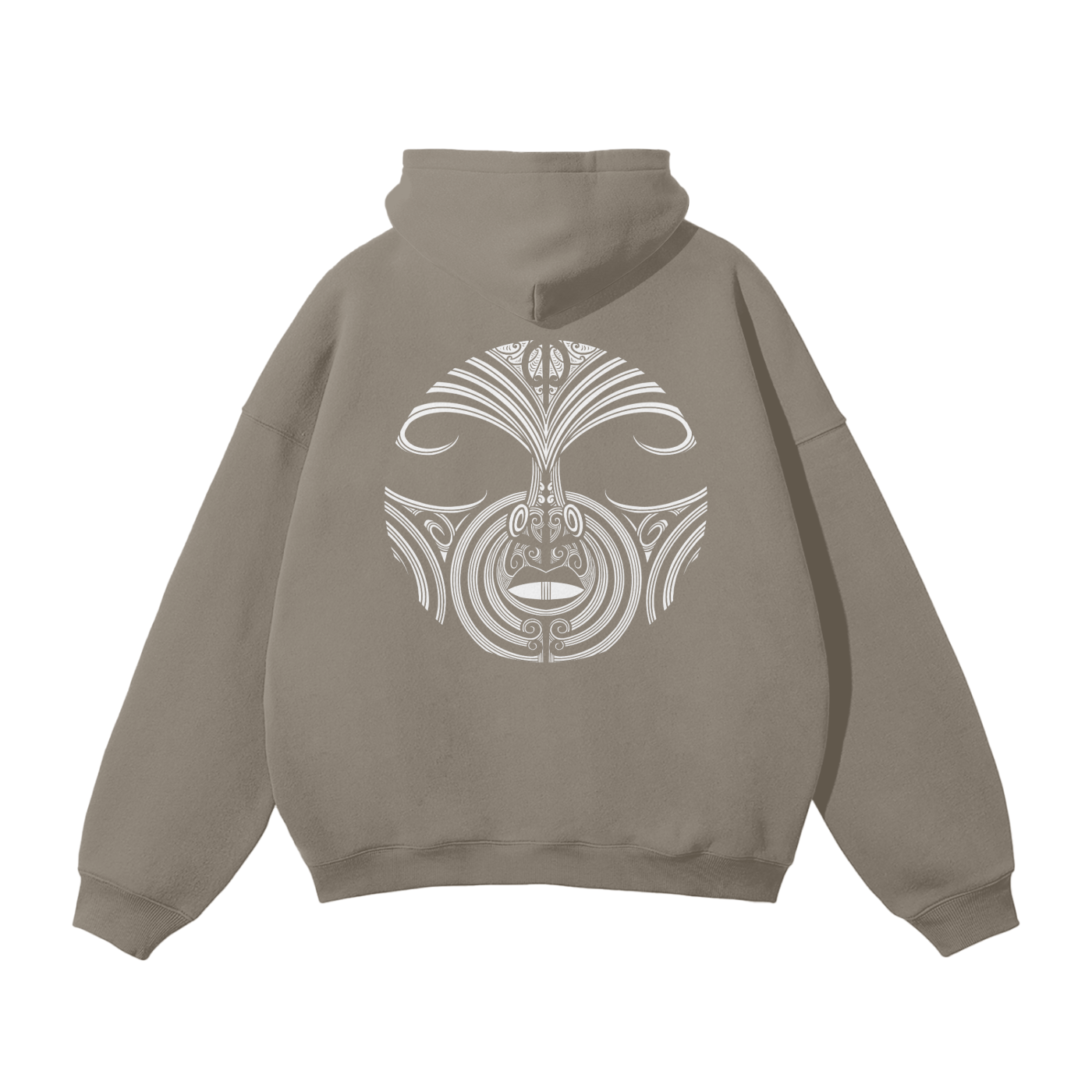 Nuuz Art/ Taiaha and Mataora Solid Colour Hoodie