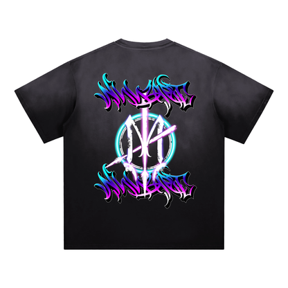 Sunfade Tee - Nuuz Art Graffiti logo back print