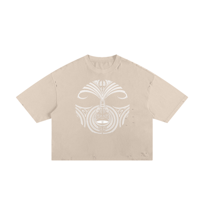 Mataora with NuuzArt Script - Classic Frayed Boxy Tee