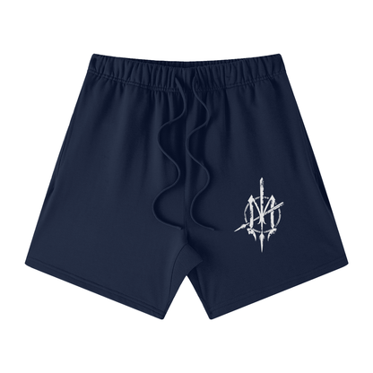 Streetwear Heavyweight Loose Fit Cotton Shorts - NA Logo