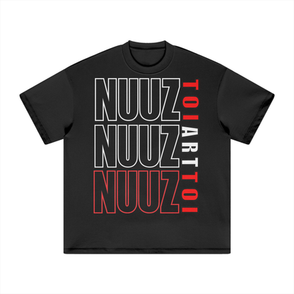 Nuuz Toi/ Art with Whale Tail Heavyweight T-Shirt - 305GSM