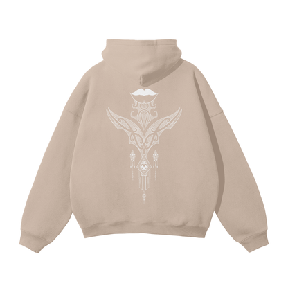 Nuuz Art/ Taiaha and Moko Kauae Solid Colour Hoodie