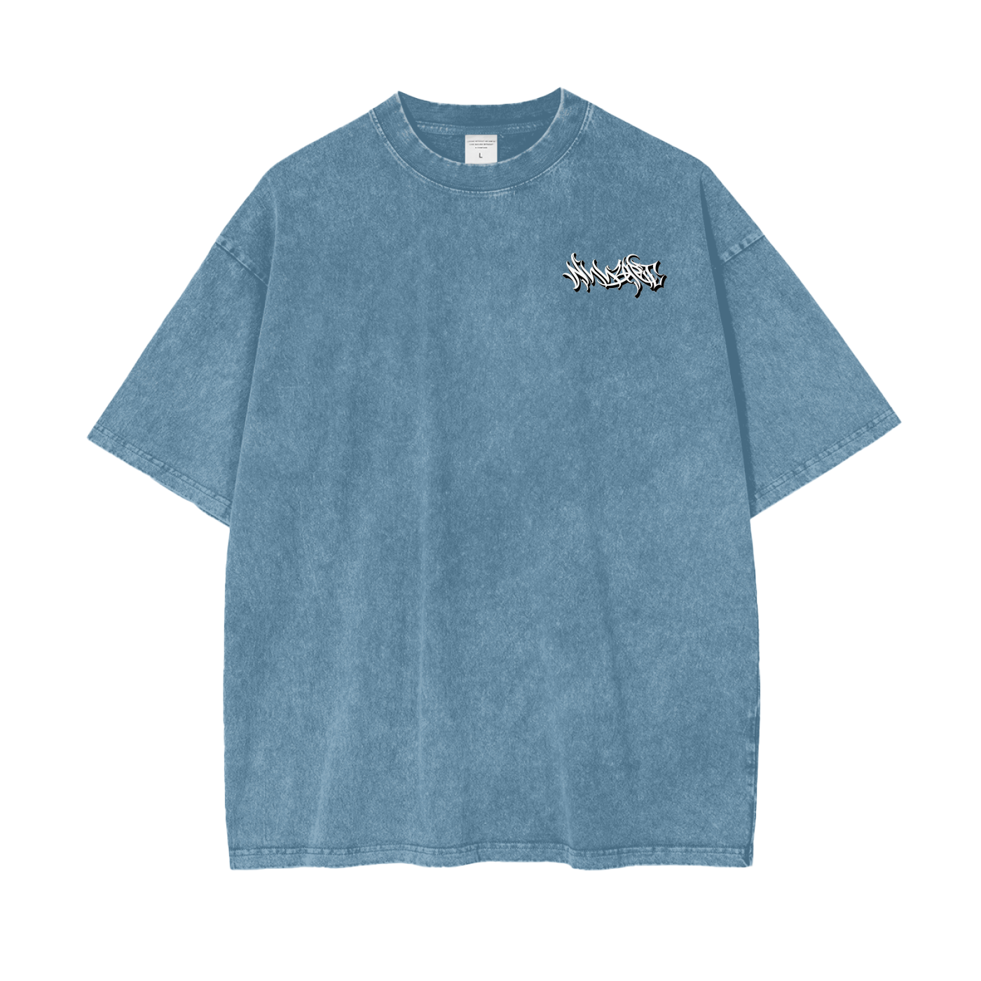 Oversize Snow Washed- Spine Script Print