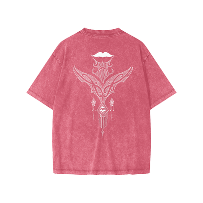 Snow Washed Youth Tee - Nuuzart Graffiti with Moko Kauae