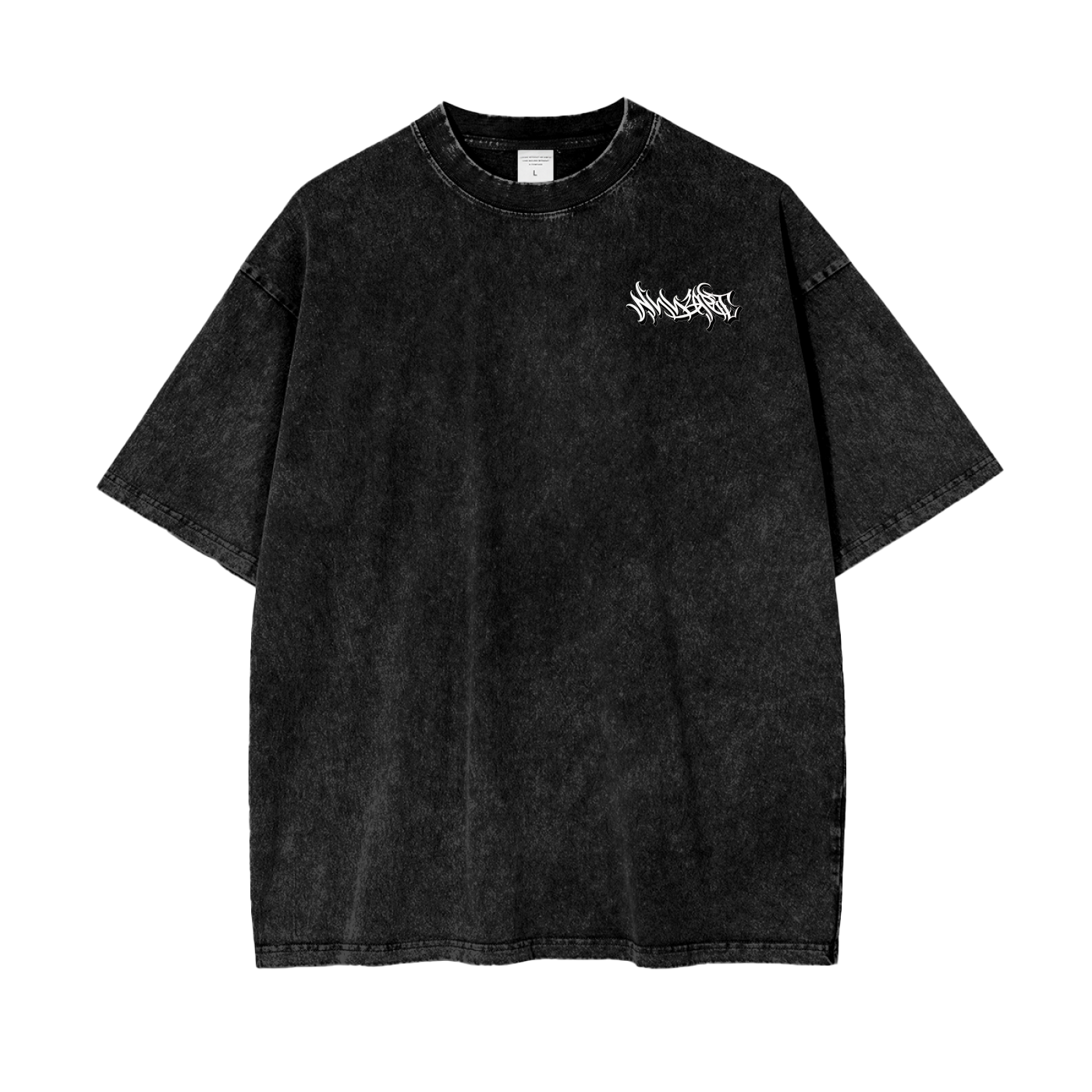 Oversize Snow Washed- Spine Script Print