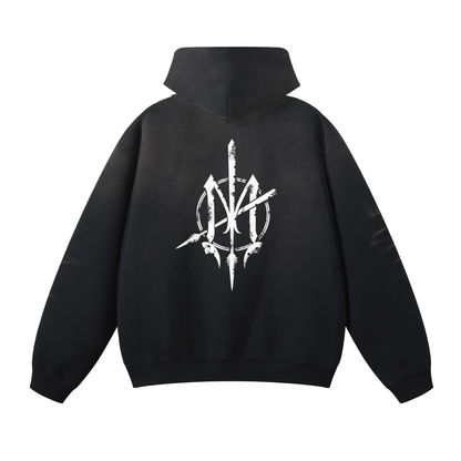 Kauae and Block Nuuz Art Logo Washed Dyed Fleece Hoodie
