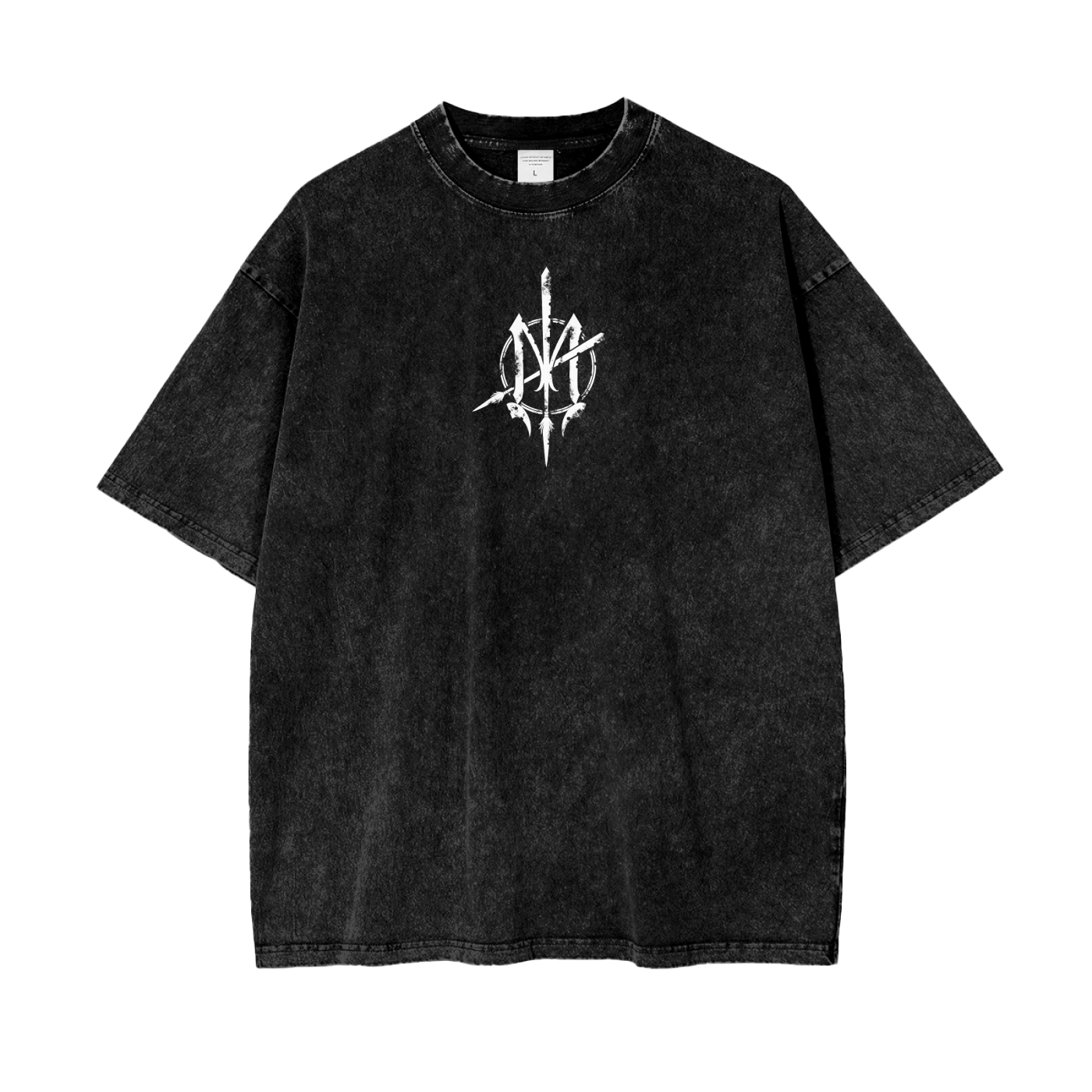 Oversize Snow Washed T-Shirt - Graffiti scripting full back print