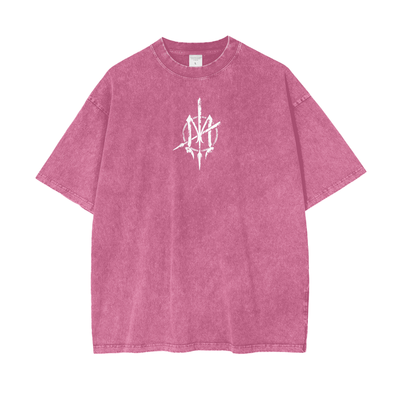 Oversize Snow Washed T-Shirt - Graffiti scripting full back print