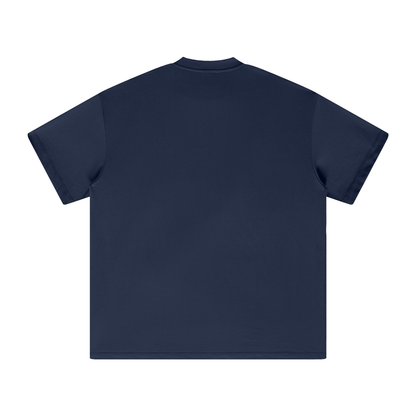 White Print Nuuz Art/ Taiaha Heavyweight T-Shirt