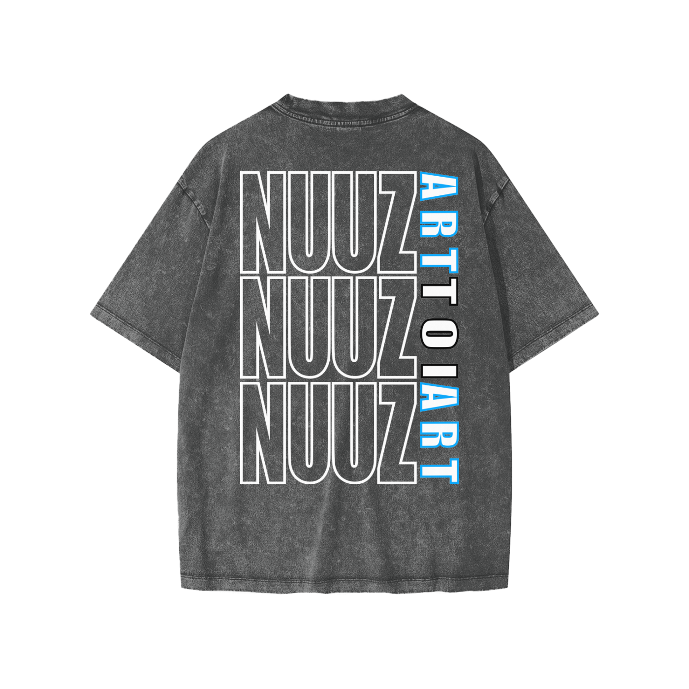 Snow Washed Youth Tee Nuuz Toi & Taiaha logo