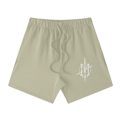Streetwear Heavyweight Loose Fit Cotton Shorts - NA Logo