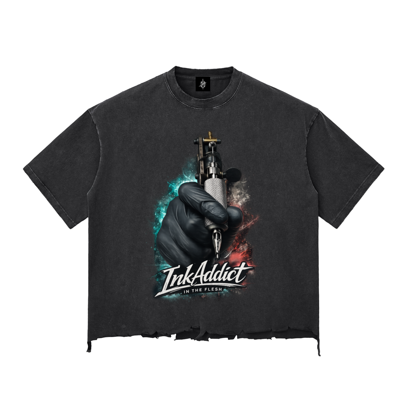 InkAddict Men’s Raw-Hem Box Tee