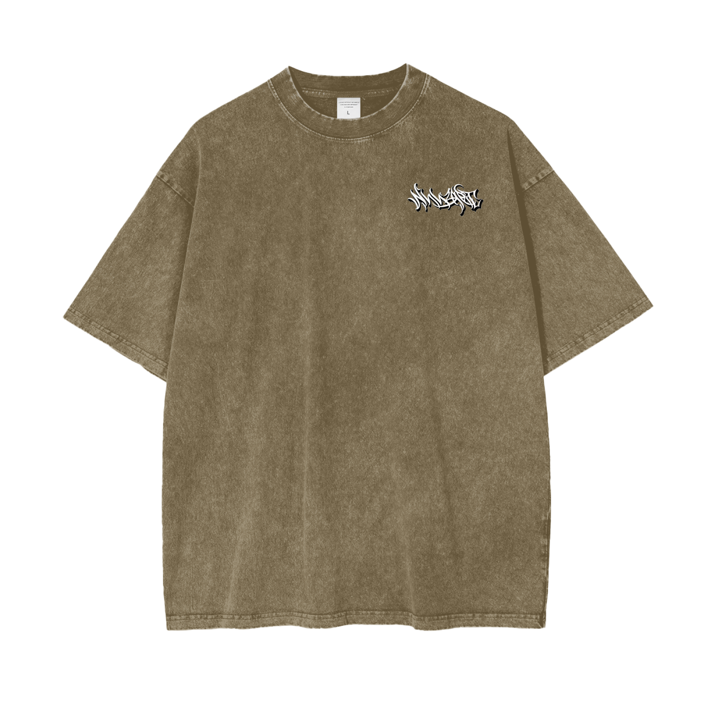 Oversize Snow Washed- Spine Script Print
