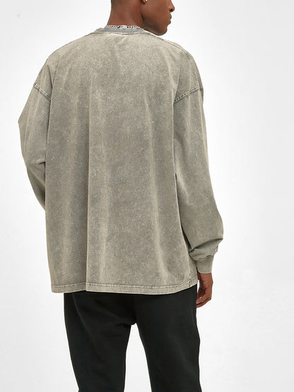 Oversize Long Sleeve Tee - Graffiti 'I don't care if you don't like my Tattoos'