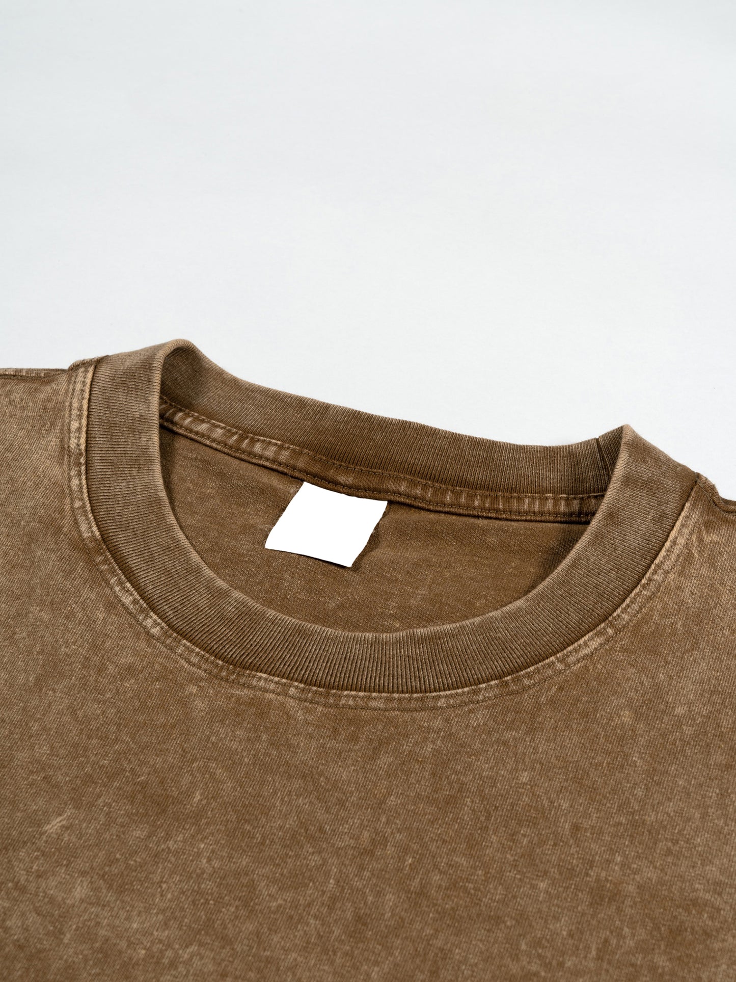 Nuuz Art/ Taiaha chest & Full back print Snow Washed T-shirt