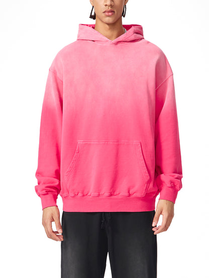 Nuuz Art/ Taiaha and Kauae Print Acid Wash Oversized Hoodie